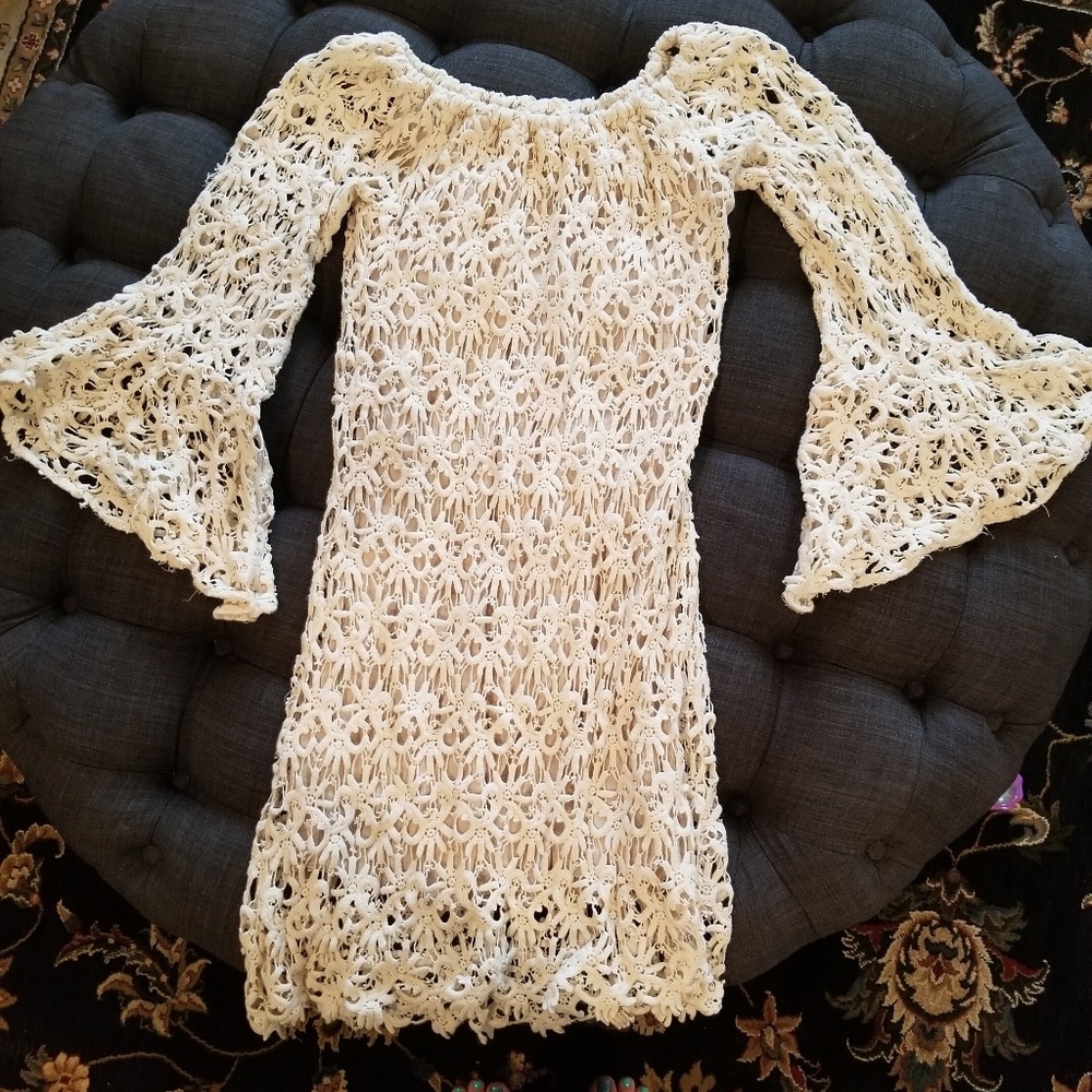 *SALE!!!* Gorgeous Bell Sleeve crochet dress